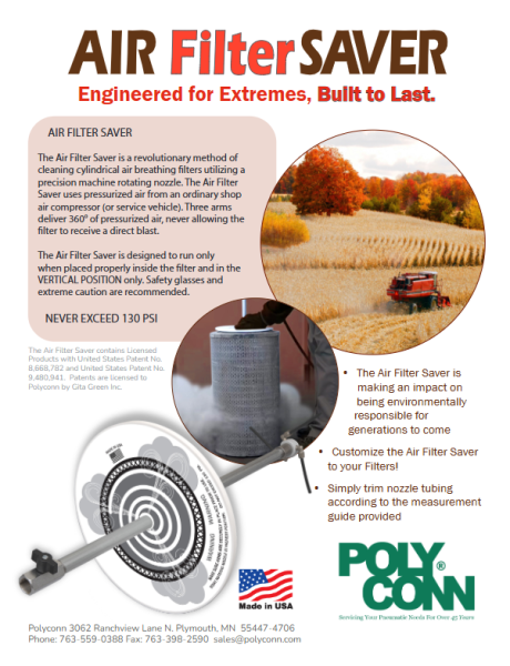 Air Filter Saver Data Sheet