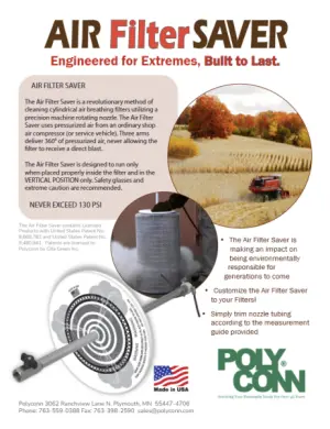 Air Filter Saver Data Sheet