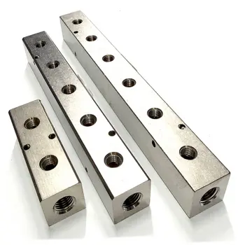 Wide Spaced Nickel Plated Pneumatic Manifolds
