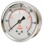 Glycerin Gauges with Back Mount