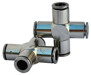 Push To Connect Fittings | Cross Union Nickel Plated Brass