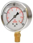 Glycerin Gauges with Bottom Mount
