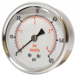 Glycerin Gauges with Back Mount
